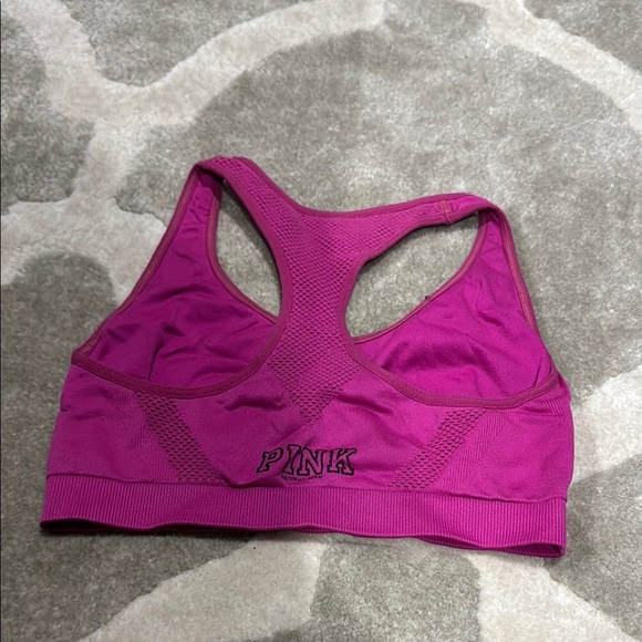 PINK Victoria's Secret Pink Racerback Sports Bra with Molded Cups - Picture 3 of 3